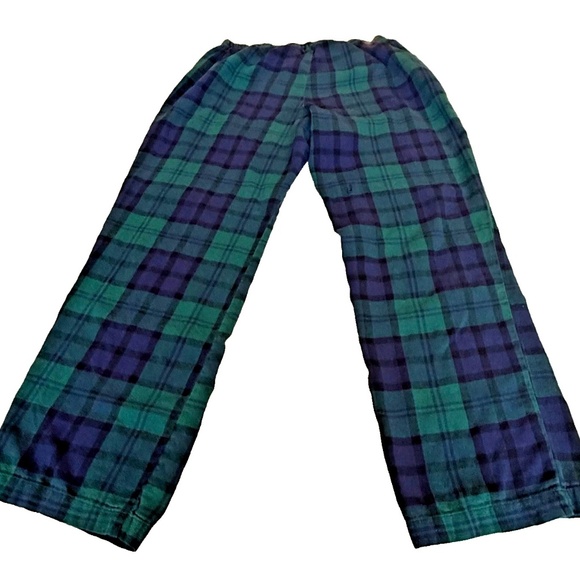 Old Navy Flannel Plaid Tartan Men's Lounge Pajama Pants; Blue/Green; Size Med - Picture 6 of 8